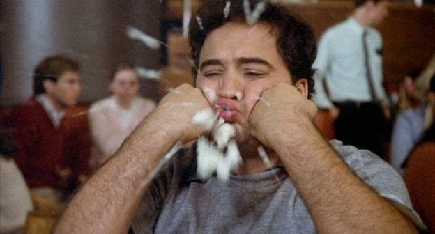 Animal House Movie, Photo of Belushi starting a food fight by spitting out mashed potatoes